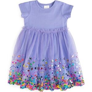 Sweet Wink The Lavender Confetti Short Sleeve Tutu Dress